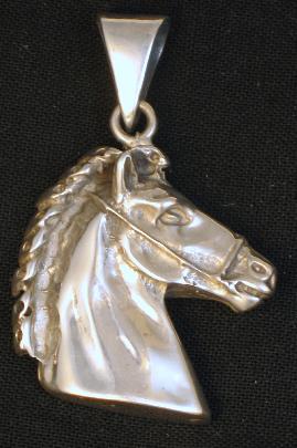 Mexico Sterling Silver Horse Head Pendant